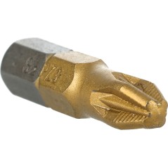 Końcówki wkrętakowe PZ3 x 25 mm, tytanowana, 2 szt.
