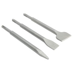 Zestaw dłut płaskich 20/40 x 250 mm, dłuto szpicak 14 x 250 mm, uchwyt SDS-plus, 3szt.