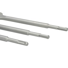 Zestaw dłut płaskich 20/40 x 250 mm, dłuto szpicak 14 x 250 mm, uchwyt SDS-plus, 3szt.