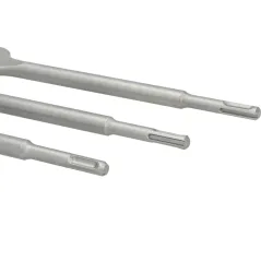 Zestaw dłut płaskich 20/40 x 250 mm, dłuto szpicak 14 x 250 mm, uchwyt SDS-plus, 3szt.
