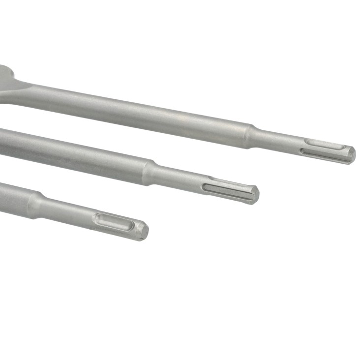Zestaw dłut płaskich 20/40 x 250 mm, dłuto szpicak 14 x 250 mm, uchwyt SDS-plus, 3szt. Zestaw dłut płaskich 20/40 x 250 mm, dłuto szpicak 14 x 250 mm, uchwyt SDS-plus, 3szt.