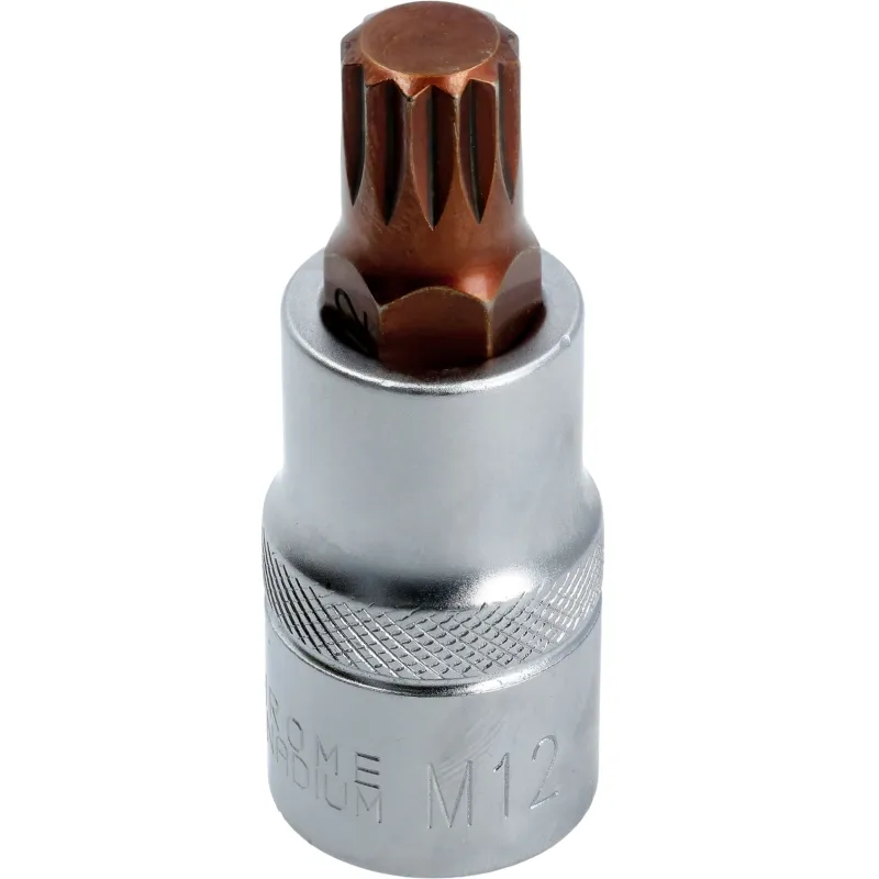 Końcówka Spline na nasadce 1/2", M12 x 55 mm Końcówka Spline na nasadce 1/2", M12 x 55 mm