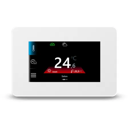 Duro System – przewodowy panel pokojowy ECO STER90 do ECO FLOOR, biały