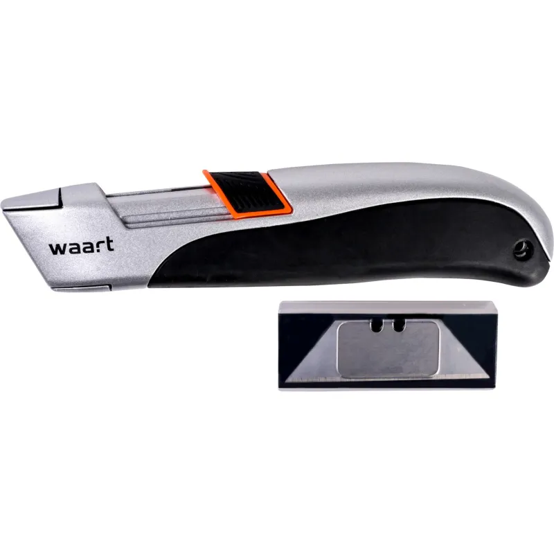 Nóż z ostrzem trapezowym 19 mm, 11 ostrzy, automatycznie chowane ostrze Nóż z ostrzem trapezowym 19 mm, 11 ostrzy, automatycznie chowane ostrze