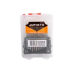 Zestaw wierteł do metalu 1.5-6.5 mm, tytanowane, szlifowane, 13 szt.