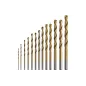 Zestaw wierteł do metalu 1.5-6.5 mm, tytanowane, szlifowane, 13 szt.