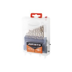 Zestaw wierteł do metalu 1.5-6.5 mm, tytanowane, szlifowane, 13 szt.