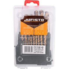 Zestaw wierteł do metalu 1.0-13.0 mm, tytanowane, szlifowane, 25 szt.