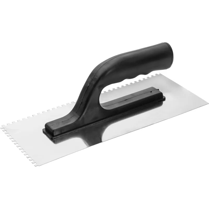 Paca metalowa 130 x 270 mm, z zębami 8 x 8 x 8, stal nierdzewna, plastikowy uchwyt