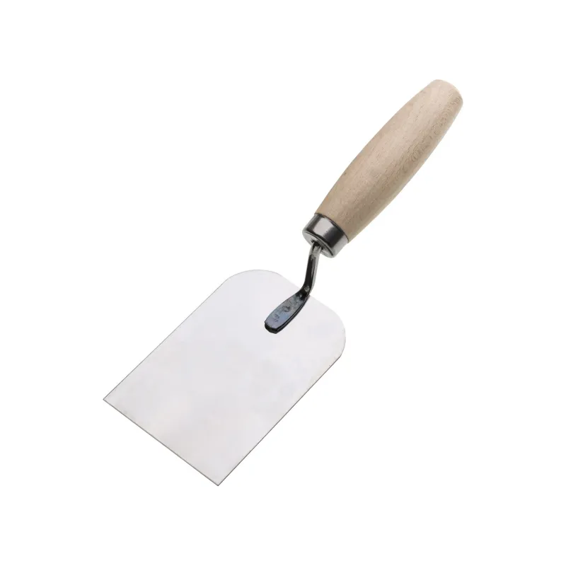 Kielnia sztukatorska podkówka, 130 x 80 mm, stal nierdzewna, drewniany uchwyt Kielnia sztukatorska podkówka, 130 x 80 mm, stal nierdzewna, drewniany uchwyt