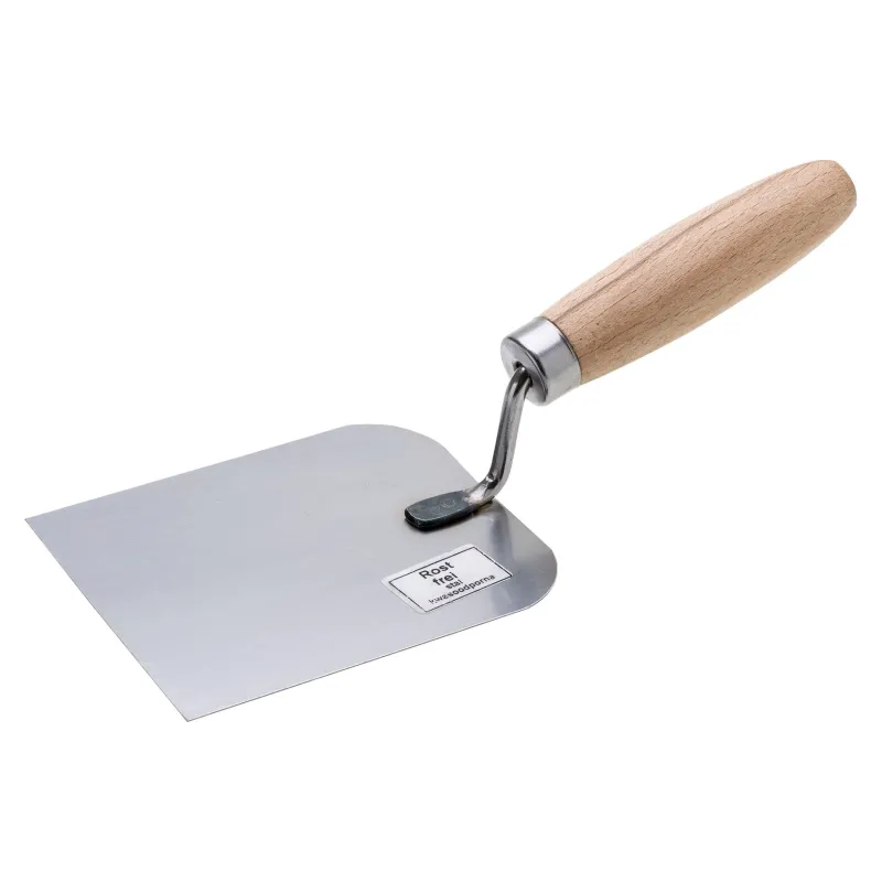 Kielnia sztukatorska podkówka, 130 x 100 mm, stal nierdzewna, drewniany uchwyt Kielnia sztukatorska podkówka, 130 x 100 mm, stal nierdzewna, drewniany uchwyt