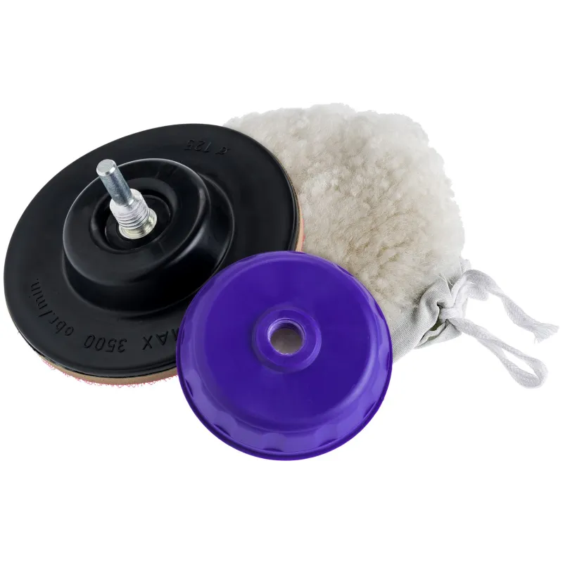 Dysk z rzepem 125 mm i futerko polerskie wiązane