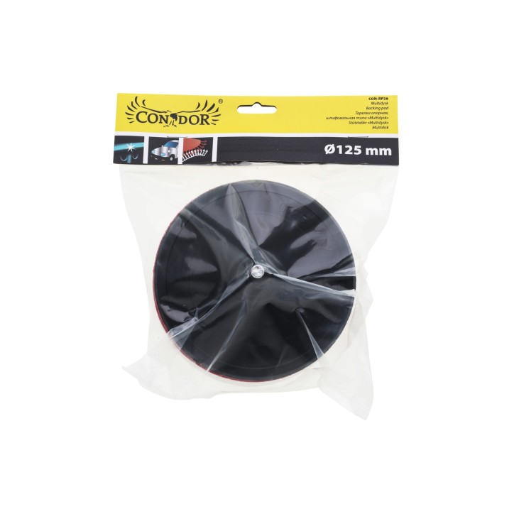 Zestaw dysk z rzepem z gąbką polerska 125 mm, z trzpieniem 6 mm