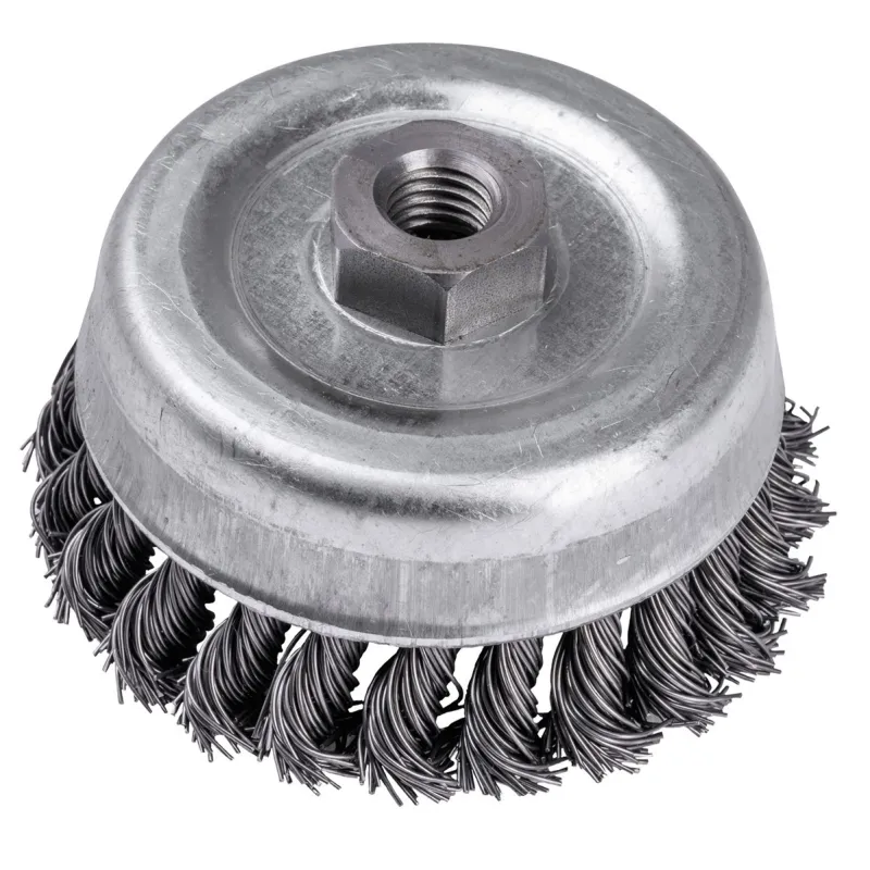 Szczotka druciana doczołowa 100 mm, M14, drut skręcany
