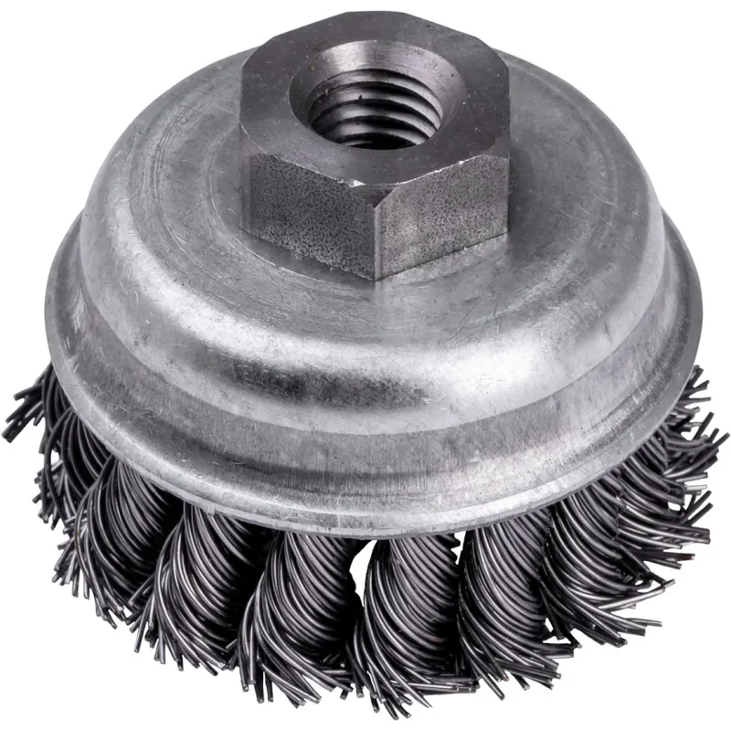 Szczotka druciana doczołowa 75 mm, M14, drut skręcany