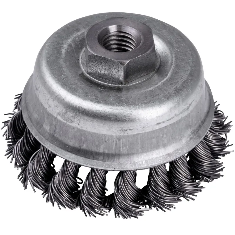 Szczotka druciana doczołowa 80 mm, M14, drut skręcany