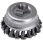 Szczotka druciana doczołowa 80 mm, M14, drut skręcany