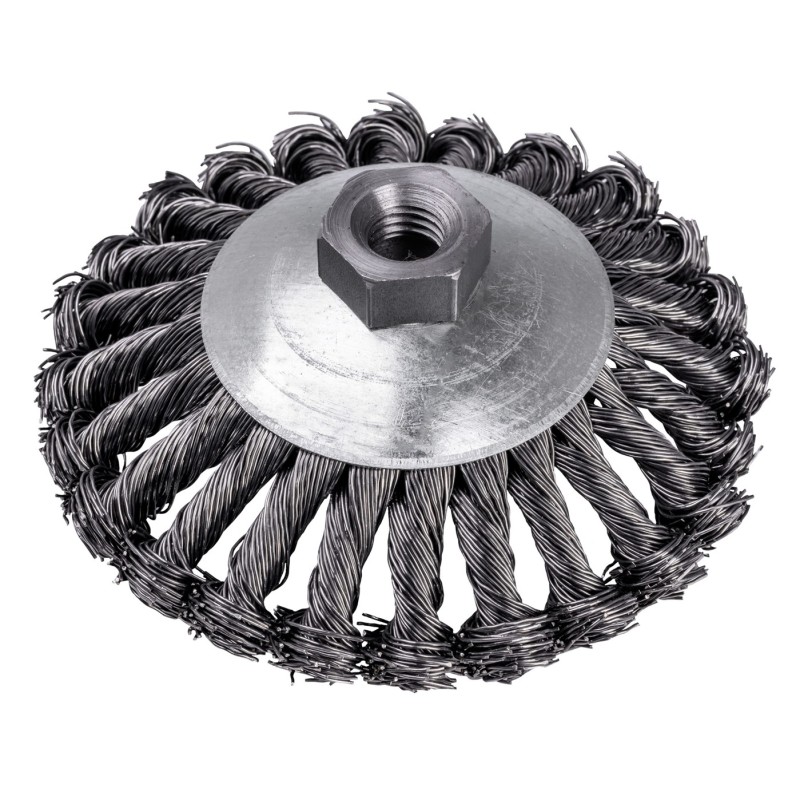 Szczotka druciana talerzowa 125 mm, M14, drut skręcany Szczotka druciana talerzowa 125 mm, M14, drut skręcany