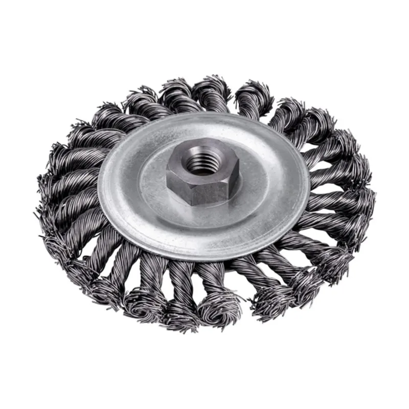 Szczotka druciana tarczowa 125 mm, M14, drut skręcany
