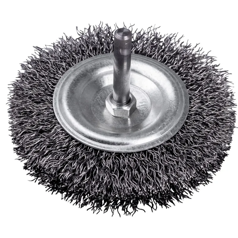 Szczotka druciana tarczowa 80 mm, trzpień 6 mm