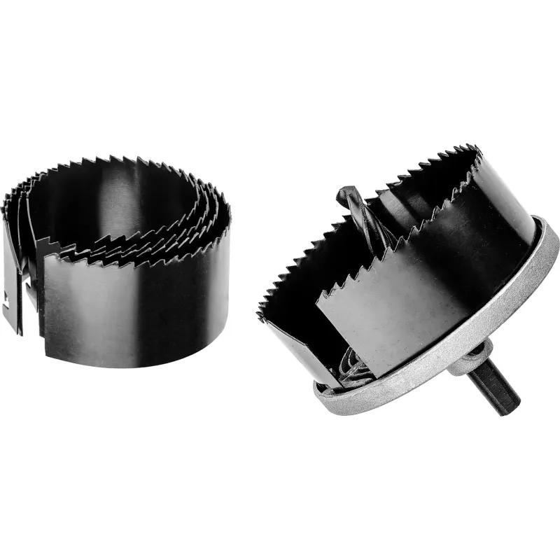 Zestaw otwornic do drewna 60-95 mm, wysokość 30 mm, 5szt. Zestaw otwornic do drewna 60-95 mm, wysokość 30 mm, 5szt.