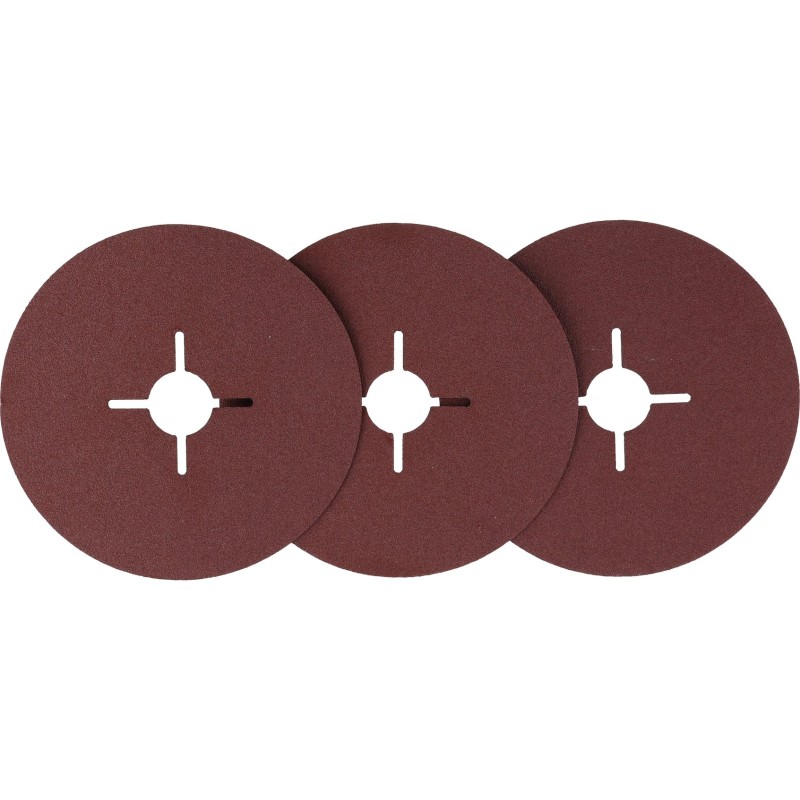 Krążki ścierne fibrowe 125 mm, P100, 3 szt. Krążki ścierne fibrowe 125 mm, P100, 3 szt.