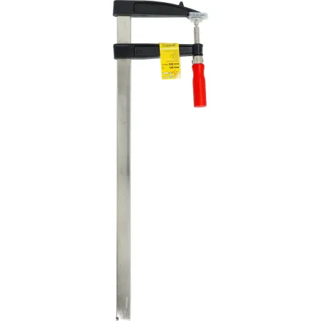 Ścisk stolarski 120 x 500 mm, typ F, drewniany uchwyt, FSC 100%, certyfikat NC-COC-062817
