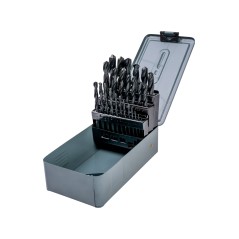 Zestaw wierteł do metalu 1.0-13.0 mm, metalowe pudełko, 25 szt.