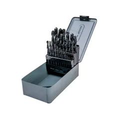 Zestaw wierteł do metalu 1.0-13.0 mm, metalowe pudełko, 25 szt.