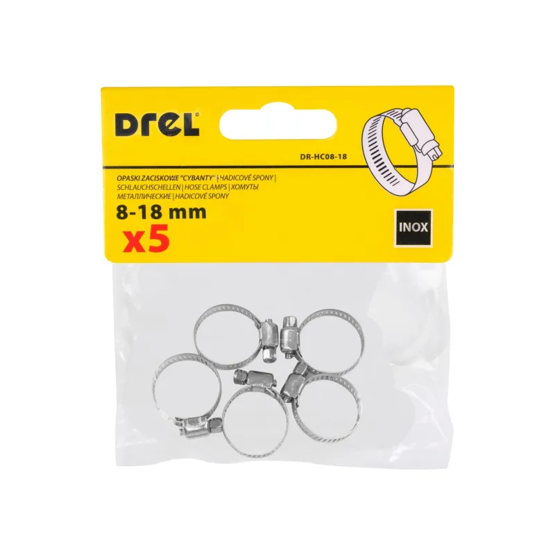 Zestaw opasek ślimakowych 8-18 mm, 5 szt.