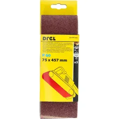 Pasy bezkońcowe 75 x 457 mm, P60, 3 szt.