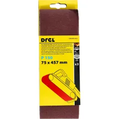 Pasy bezkońcowe 75 x 457 mm, P150, 3 szt.