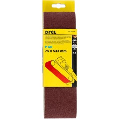 Pasy bezkońcowe 75 x 533 mm, P60, 3 szt.