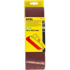 Pasy bezkońcowe 75 x 533 mm, P150, 3 szt.