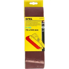 Pasy bezkońcowe 75 x 533 mm, P150, 3 szt.