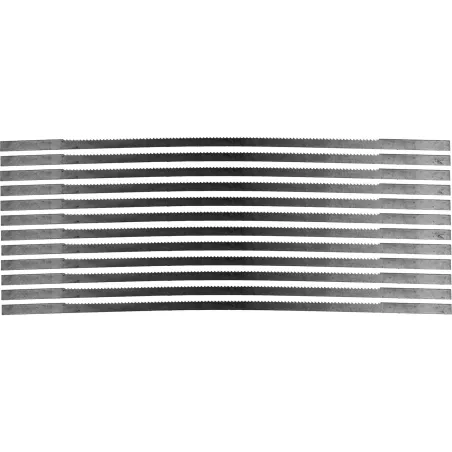 Brzeszczoty do piły włosowej 150 mm, ząb nr. 3, drewno-plastik, 12 szt.