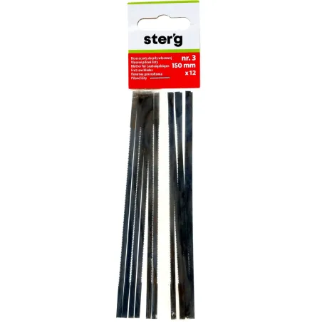 Brzeszczoty do piły włosowej 150 mm, ząb nr. 3, drewno-plastik, 12 szt.