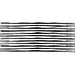 Brzeszczoty do piły włosowej 150 mm, ząb nr. 5, drewno-plastik, 12 szt.