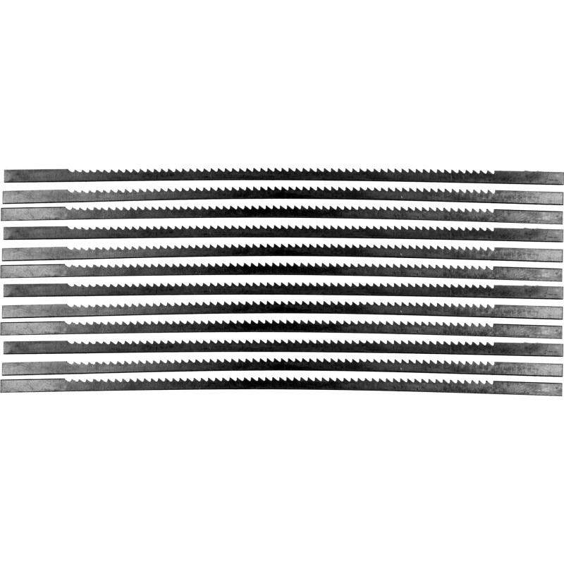 Brzeszczoty do piły włosowej 150 mm, ząb nr. 5, drewno-plastik, 12 szt.