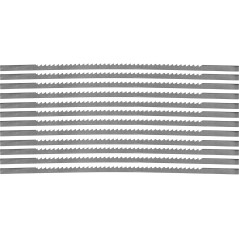 Brzeszczoty do piły włosowej 150 mm, ząb nr. 7, drewno-plastik, 12 szt.