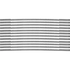 Brzeszczoty do piły włosowej 150 mm, ząb nr. 7, drewno-plastik, 12 szt.