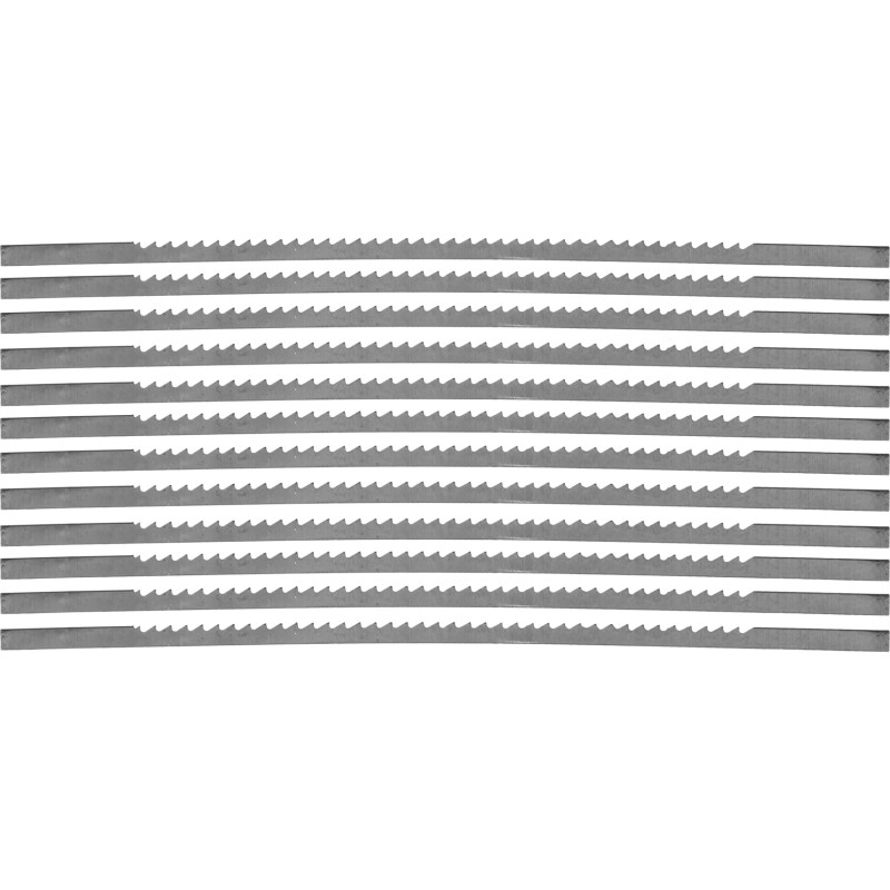 Brzeszczoty do piły włosowej 150 mm, ząb nr. 7, drewno-plastik, 12 szt.