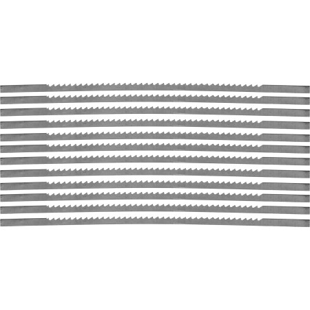 Brzeszczoty do piły włosowej 150 mm, ząb nr. 7, drewno-plastik, 12 szt.