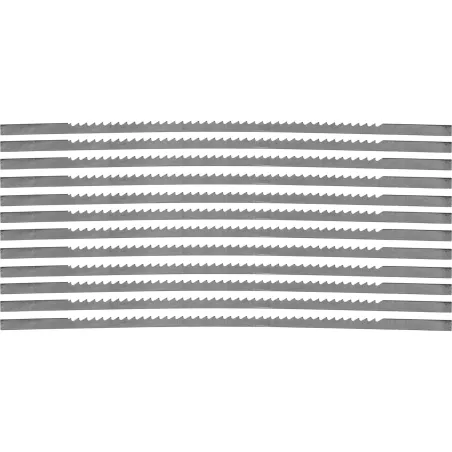 Brzeszczoty do piły włosowej 150 mm, ząb nr. 7, drewno-plastik, 12 szt.