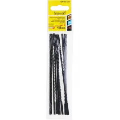 Brzeszczoty do piły włosowej 150 mm, ząb nr. 7, drewno-plastik, 12 szt.