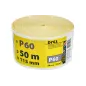 Papier ścierny 115 mm, P60, żółty, 50 m, rolka Papier ścierny 115 mm, P60, żółty, 50 m, rolka
