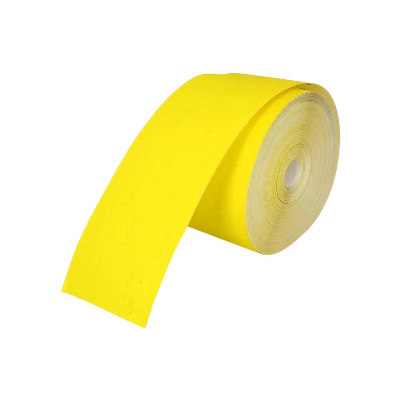 Papier ścierny 115 mm, P80, żółty, 50 m, rolka