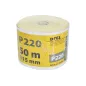 Papier ścierny 115 mm, P220, żółty, 50 m, rolka