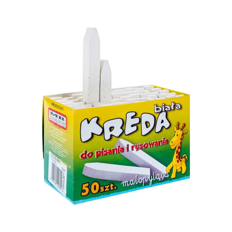 Kredy białe, kwadratowe, typ M2, 50 szt. Kredy białe, kwadratowe, typ M2, 50 szt.