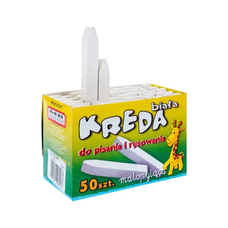 Kredy białe, kwadratowe, typ M2, 50 szt.